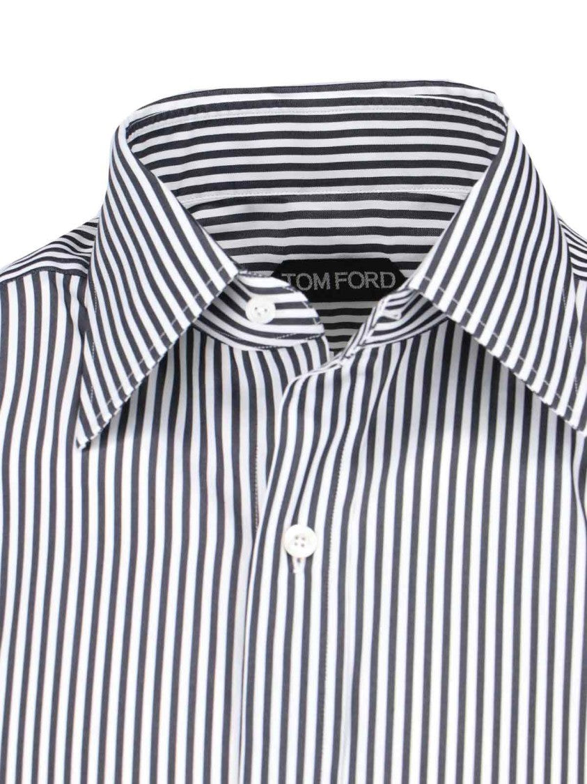 Tom Ford Slim Striped Shirt – White