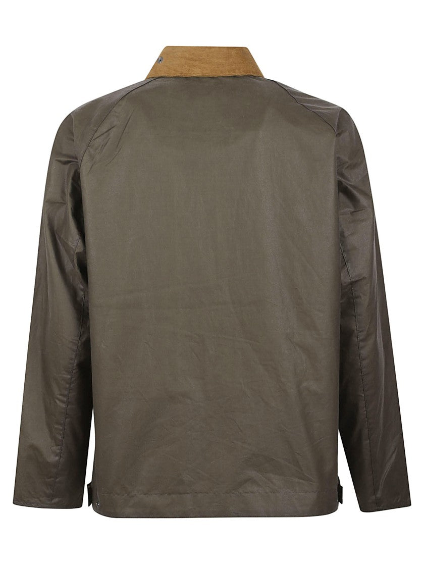 Barbour Waxed Cotton Jacket With Corduroy Collar