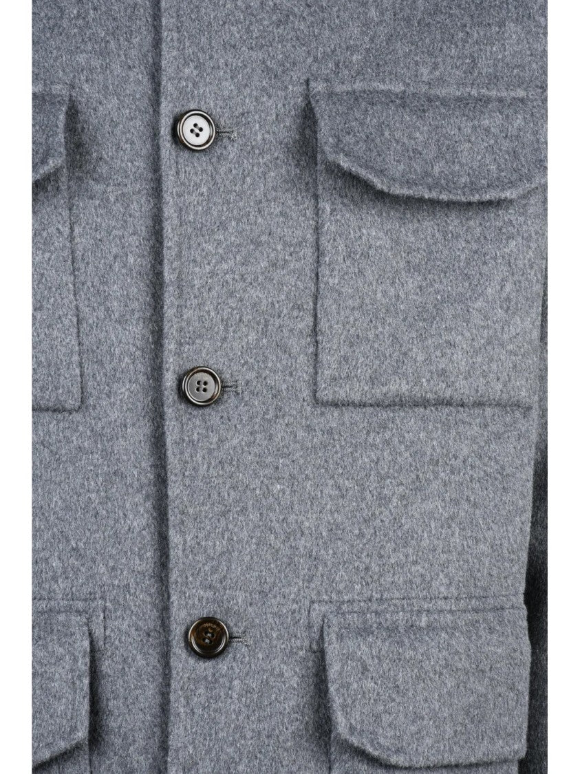 Seventy Grey Unlined Wool-Blend Mid-Length Overcoat