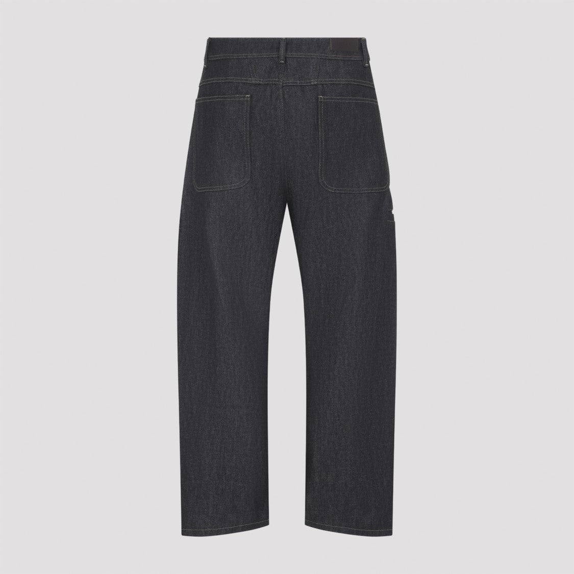Lemaire High-Waist Straight-Leg Trousers With Contrast Stitching
