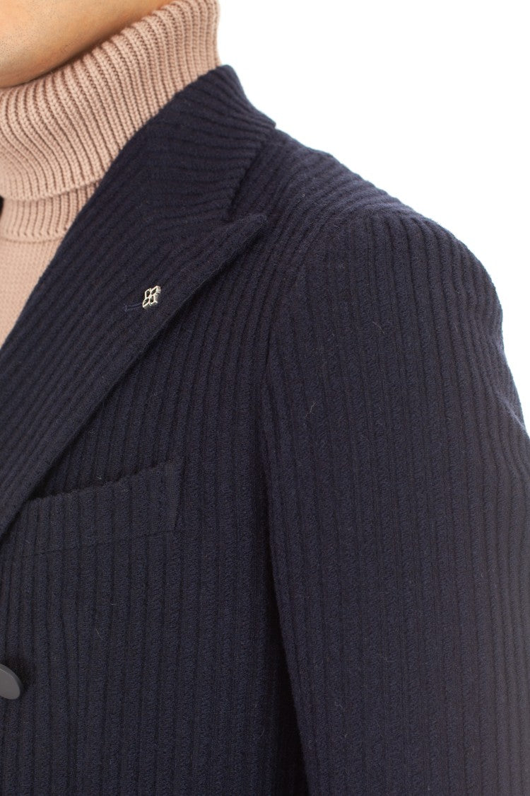 Tagliatore Montecarlo Double-Breasted Wool Rib Jacket