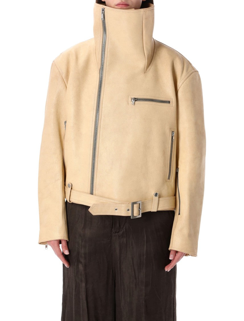 Rick Owens Biker Jumbo Stooges Leather Jacket