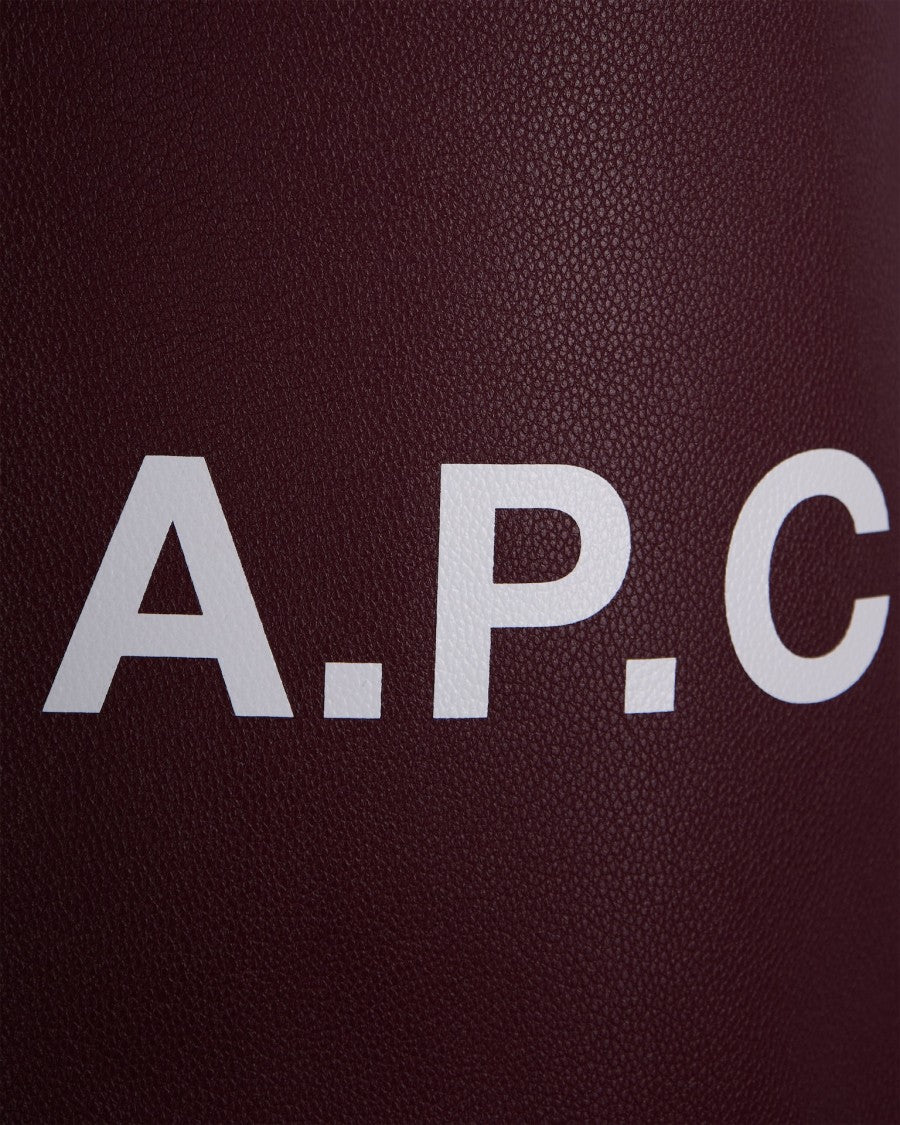 A.P.C. Ninon Tote Shoulder Bag In Burgundy