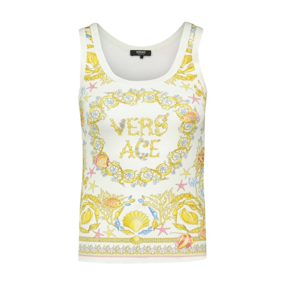 Versace Underwater T Shirt - Cotton - Neutral
