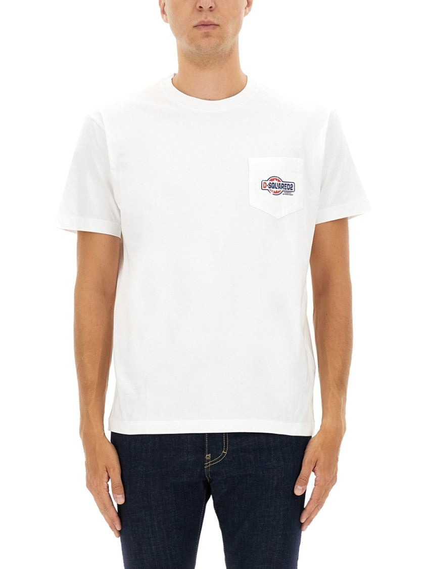 Dsquared2 Classic White T-Shirt With Subtle Logo Detail