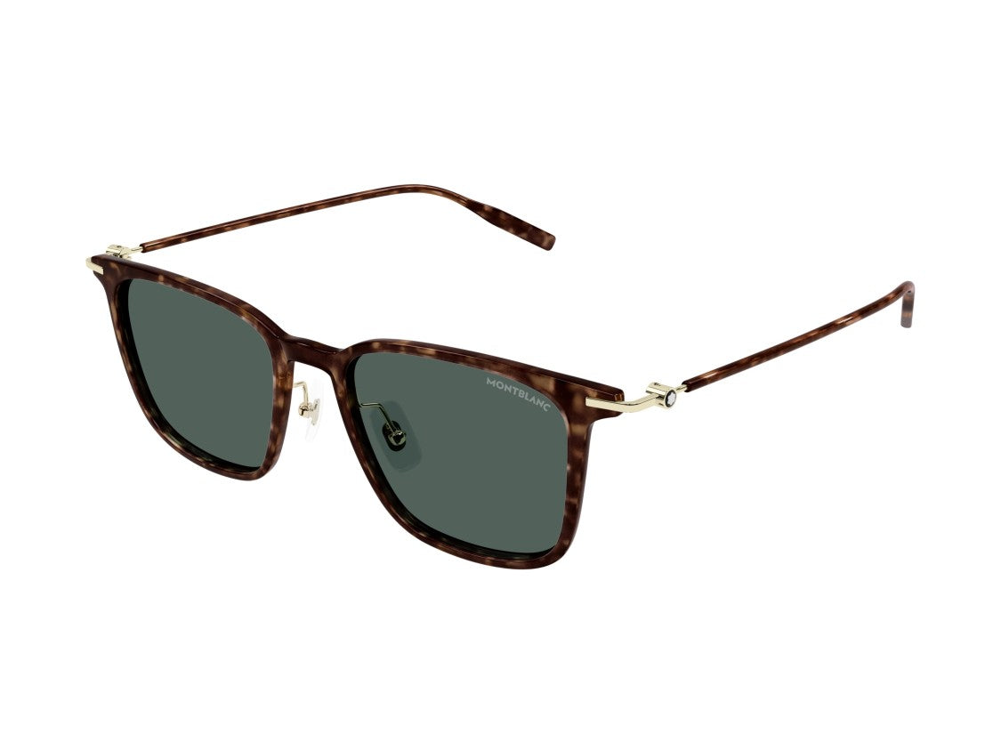 Montblanc Gold Mb0354s Tortoiseshell Square Sunglasses