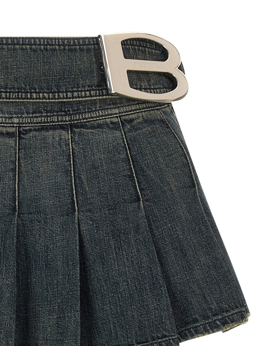 Balenciaga 'Buckle Pleated' Skirt