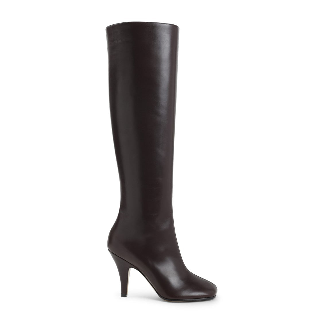 Phoebe Philo Oxblood Brown Calf Leather Knee High Boots
