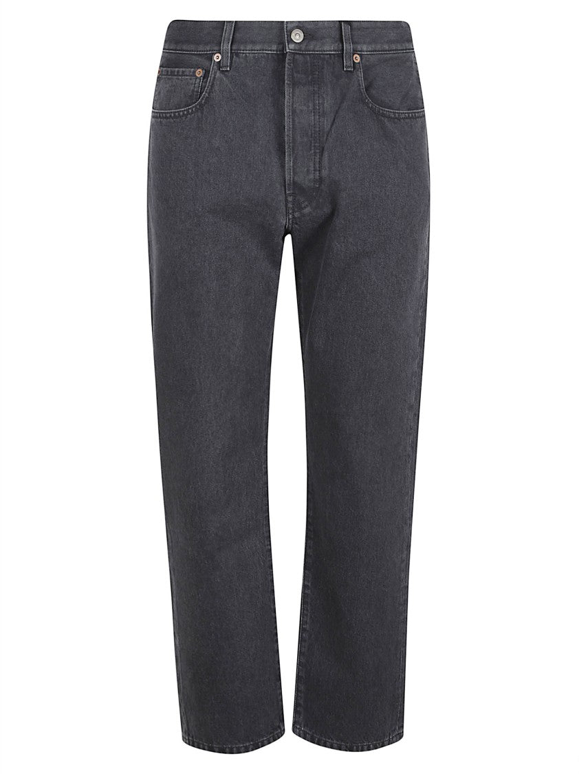 Valentino Garavani Classic Straight-Leg Denim Jeans With Logo Patch