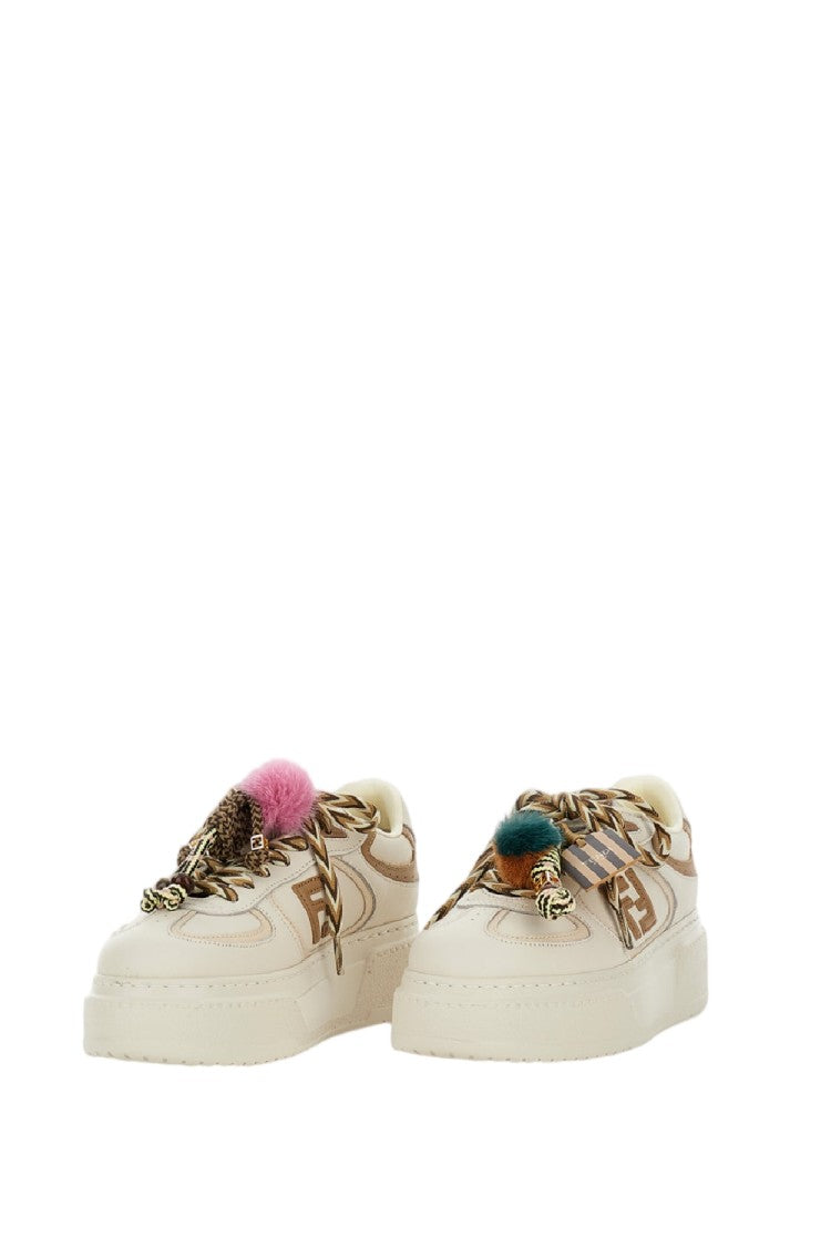 Fendi Match Sneakers With Contrast Logo And Removable Charms