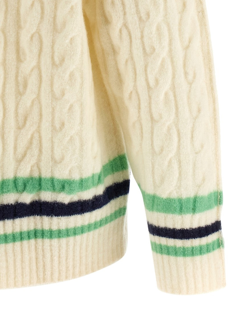 Lacoste Braided Wool Sweater