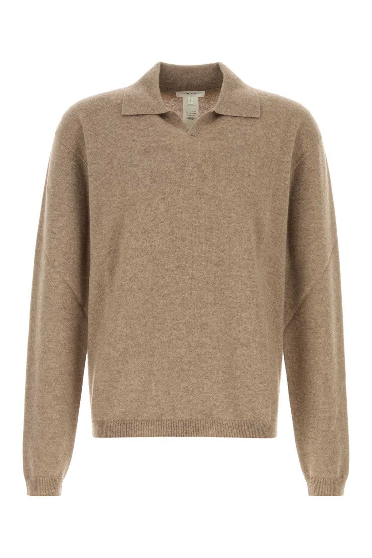 The Row Cappuccino Cashmere Franz Polo Shirt