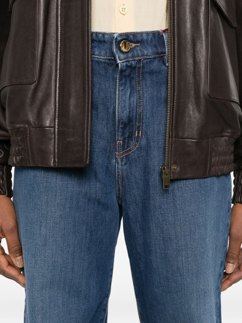 Max Mara Wide-Leg Denim Jeans With Tapered Hem