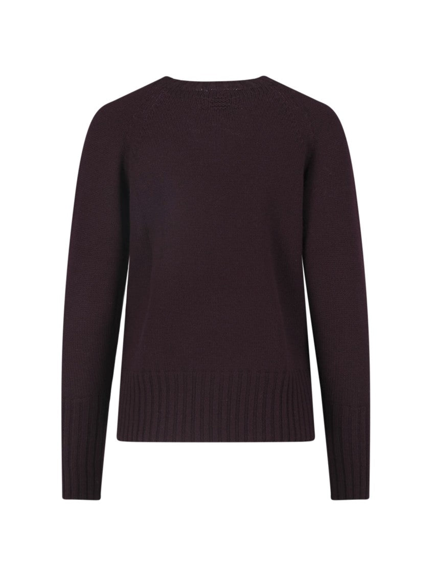 Drumohr Bordeaux Merino Wool Crewneck Sweater