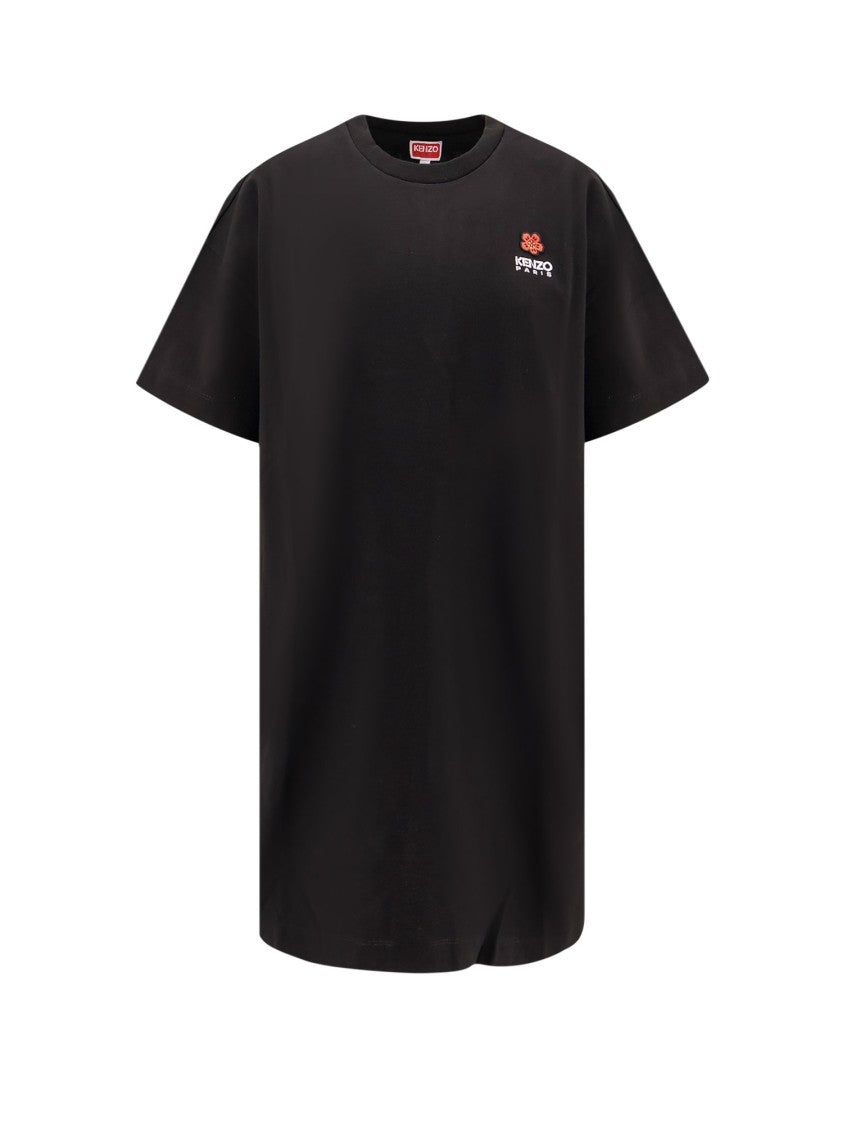 Kenzo Biologic Cotton T-Shirt With Boke Flower Patch And Embroidery