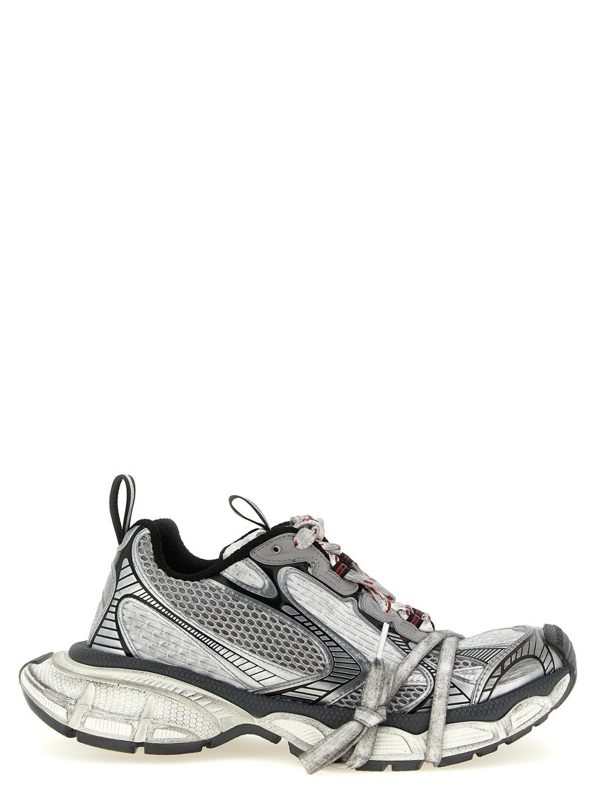 Balenciaga Worn Effect Mesh And Polyurethane Sneakers