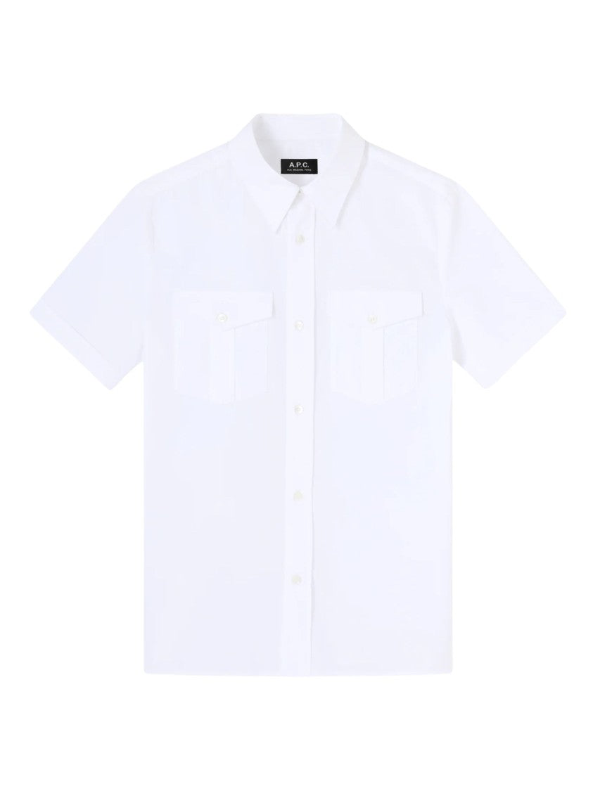 A.P.C. White Milesa Dual Pocket Shirt