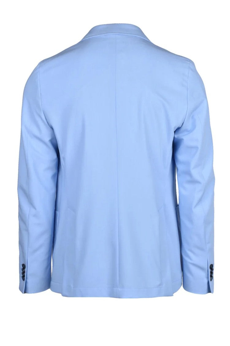 Berry & Brian Unlined Double-Breasted Jacket - Light Blue