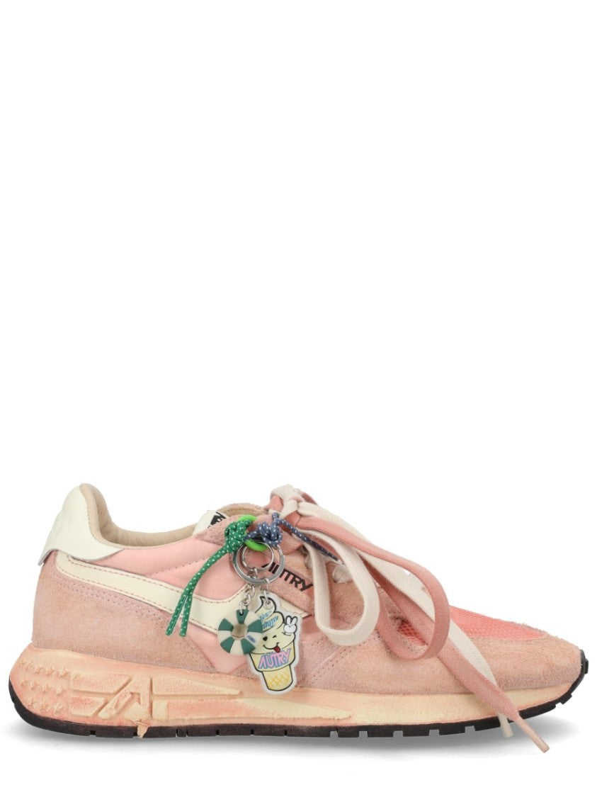 Autry Pink Reelwind Super Vintage Sneakers