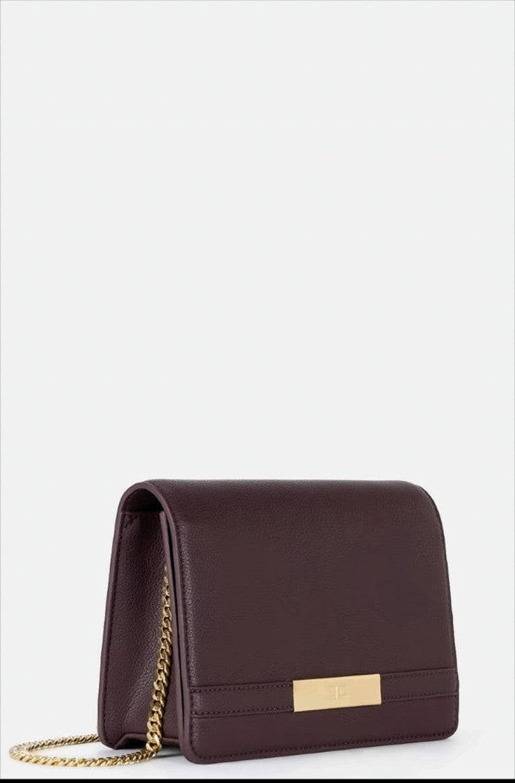 Elisabetta Franchi Shoulder Bag With Gold Metal Groumette Chain