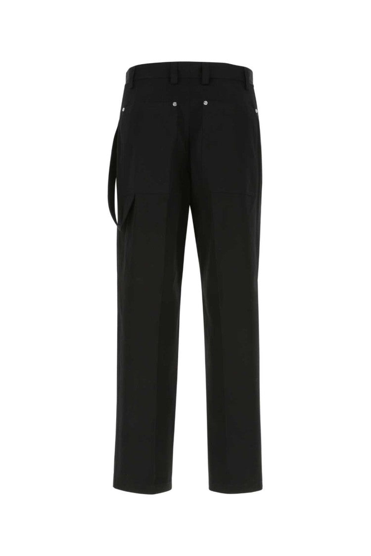 Burberry Black Cotton Wide-Leg Pant