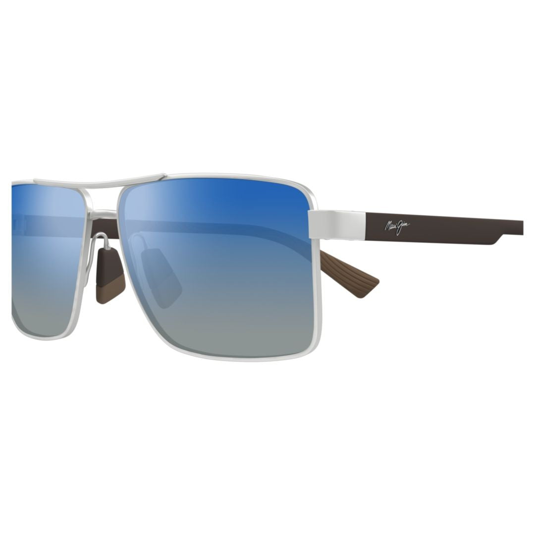 Maui Jim Piha Metal Frame Sunglasses With Blue Gradient Lenses