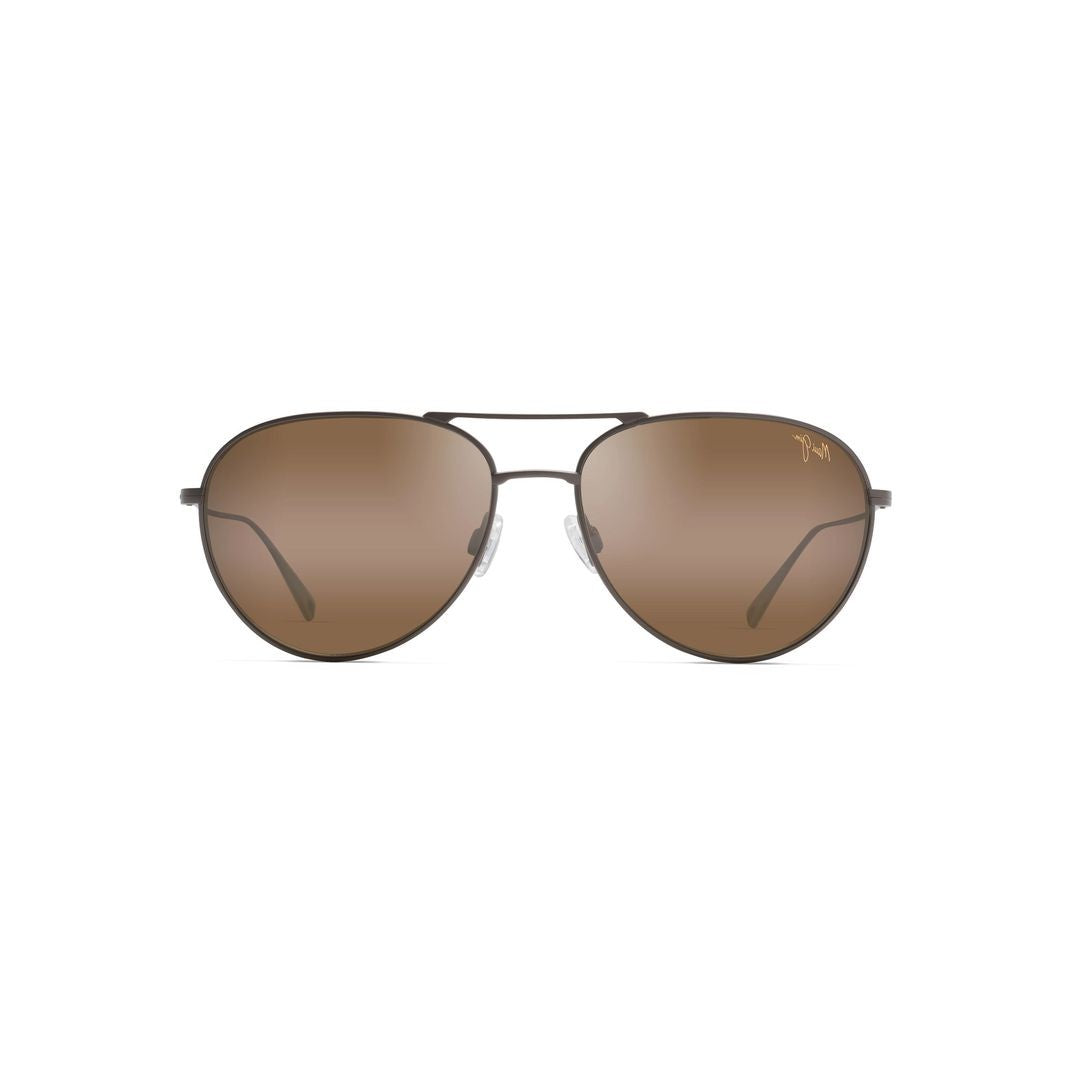 Maui Jim Walaka Double Bridge Round Aviator Sunglasses With Metal Frame