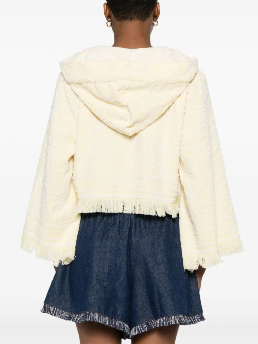 Zimmermann Cropped Cotton Hoodie