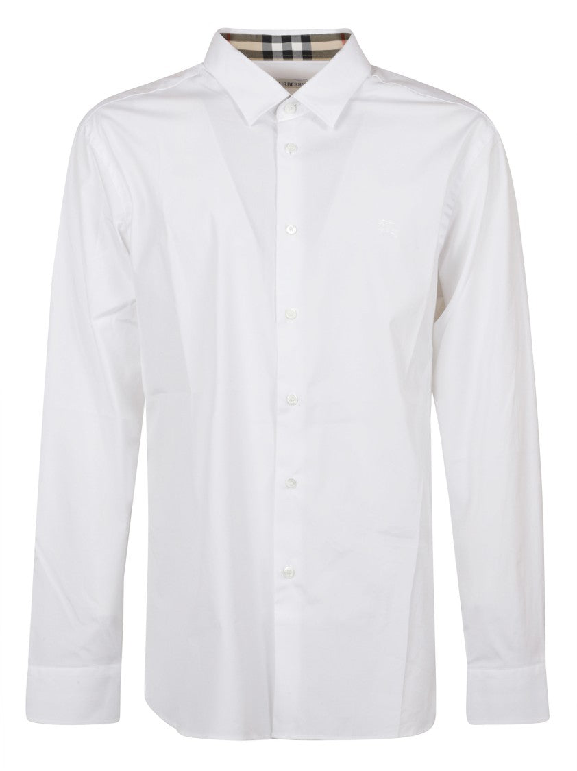 Burberry Tailored White Shirt With Button-Down Front