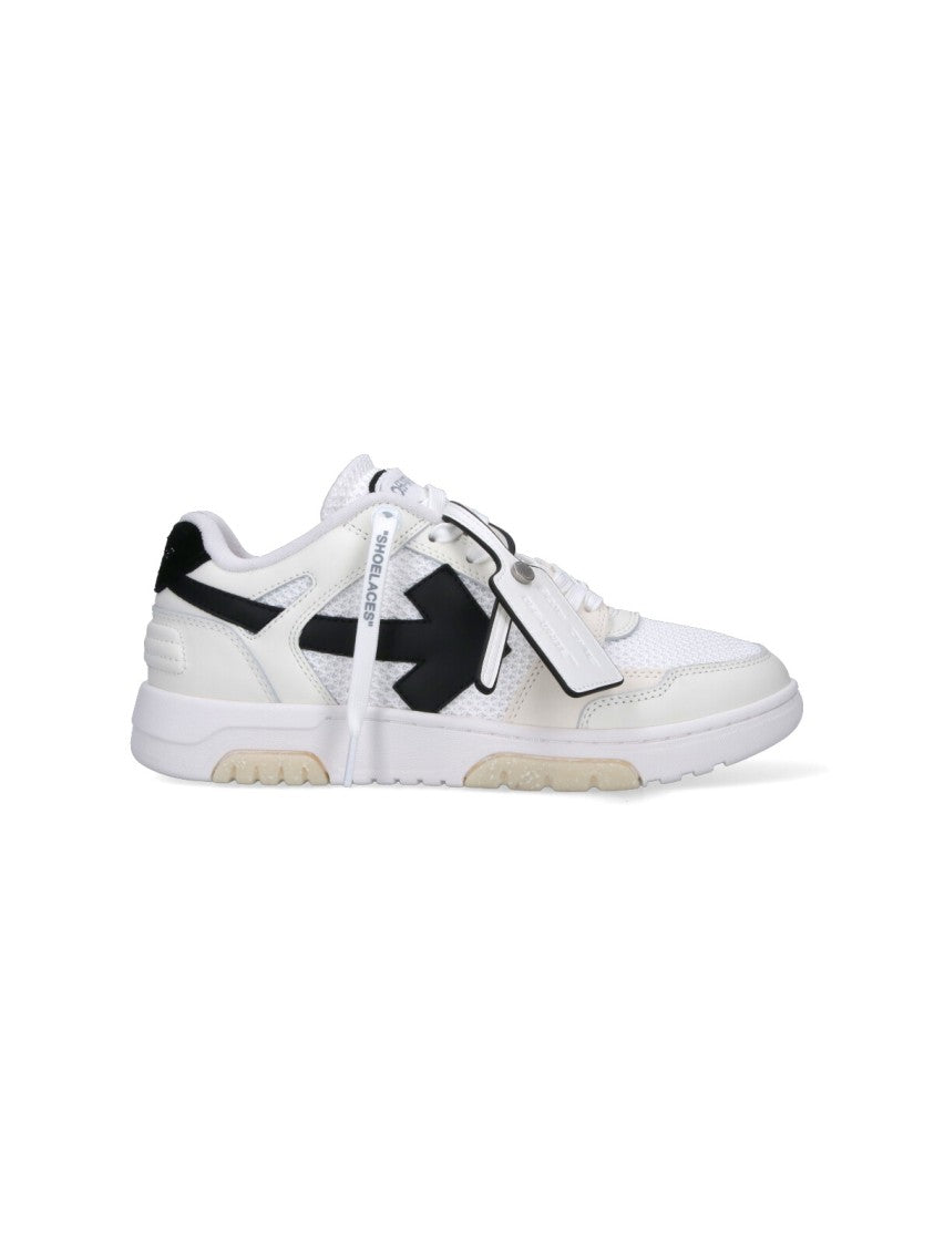 Off-White Minimalist White Sneakers With Textural Details