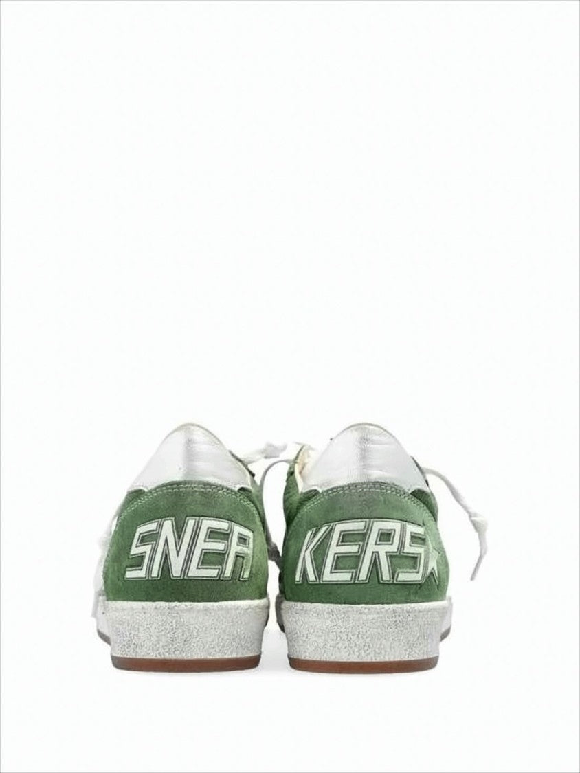 Golden Goose Green Goatskin Low-Top Sneakers