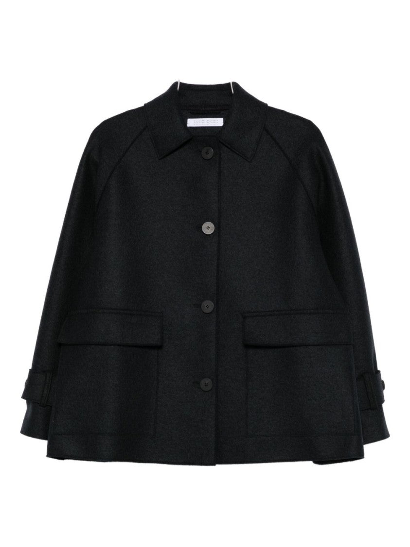 Harris Wharf London Short Structured Coat With Classic Collar