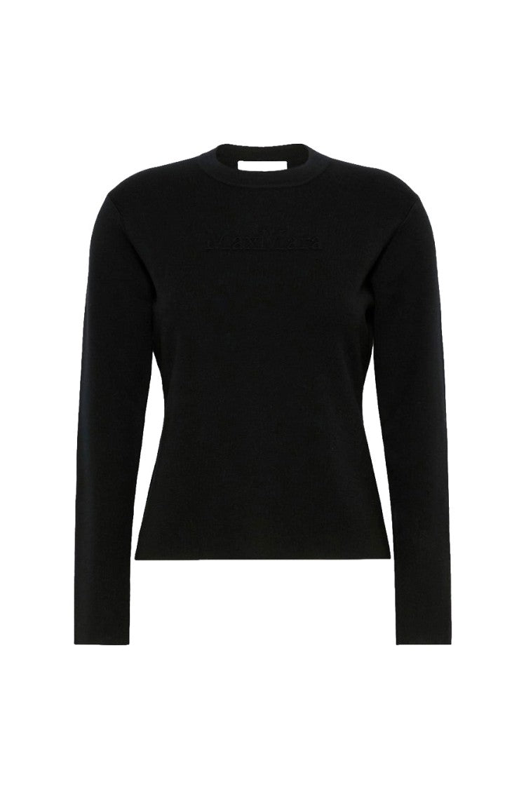 Max Mara Black Mxmmanto Crewneck Wool Sweater