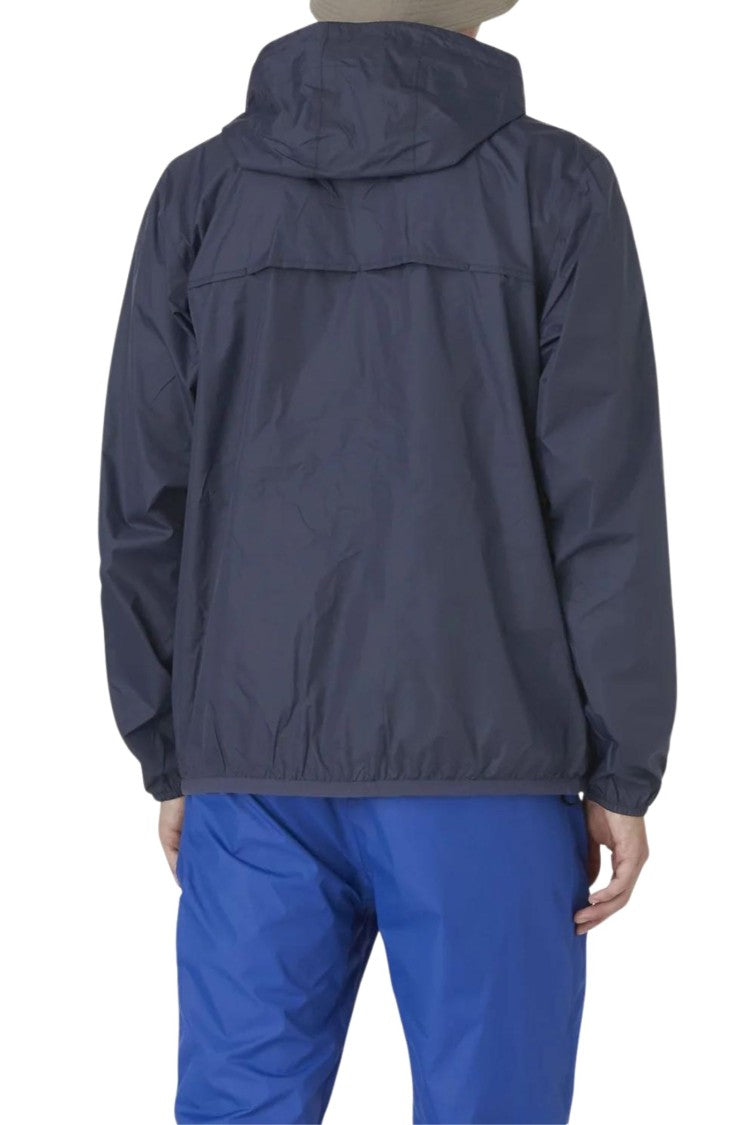K-Way Packable Black Nylon Jacket With Full Front Zipper