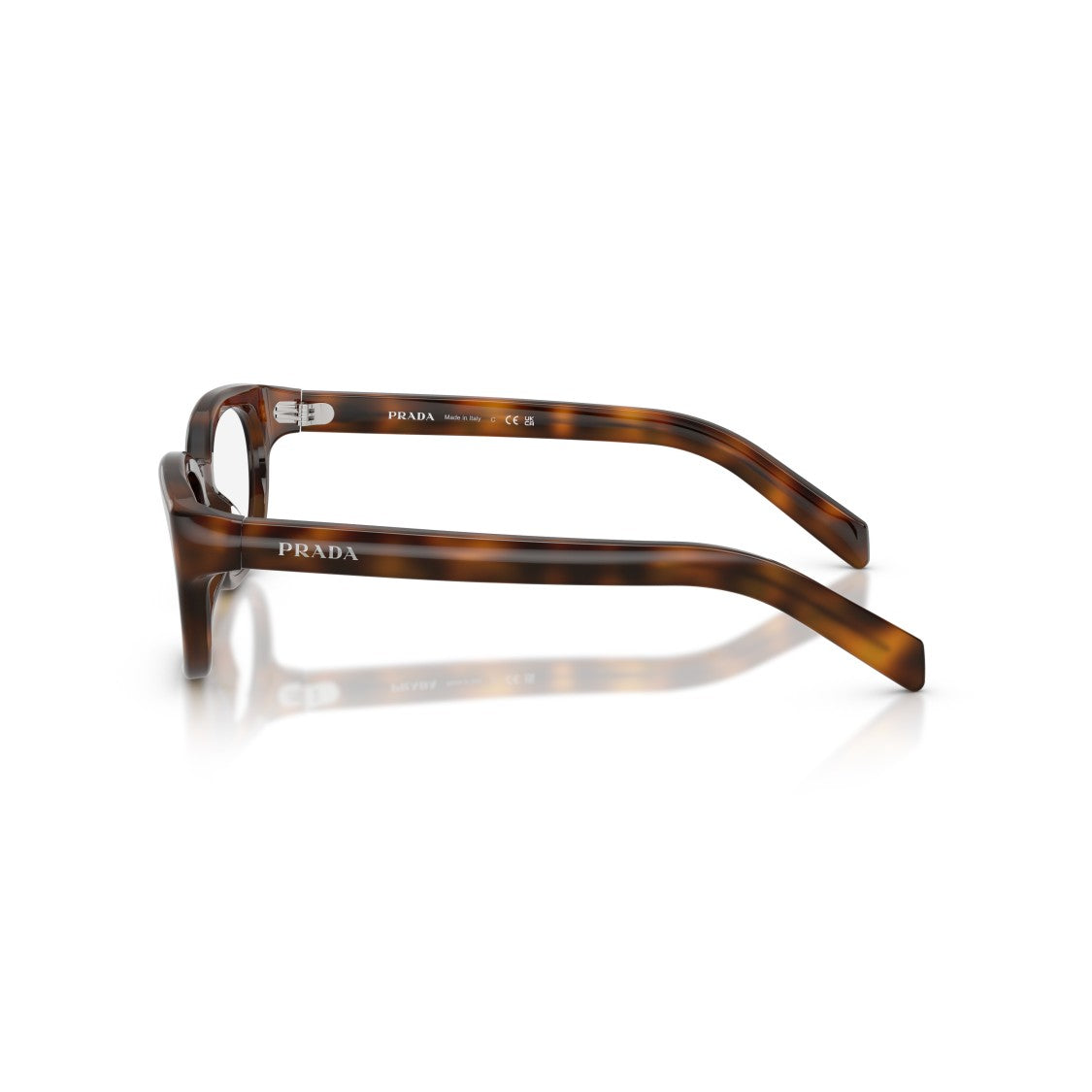 Prada 0Pr D03vu Classic Rectangular Tortoiseshell Eyeglasses