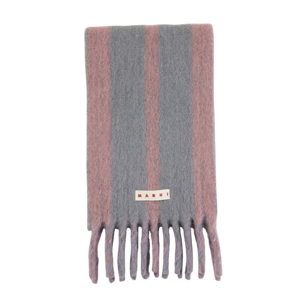 Marni Wool Scarf With Alternating Stripes