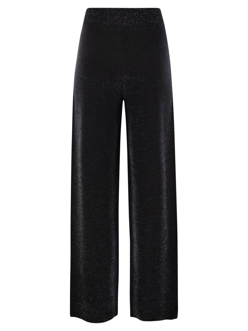 Fabiana Filippi Wide Trousers In Organic Cotton And Lurex