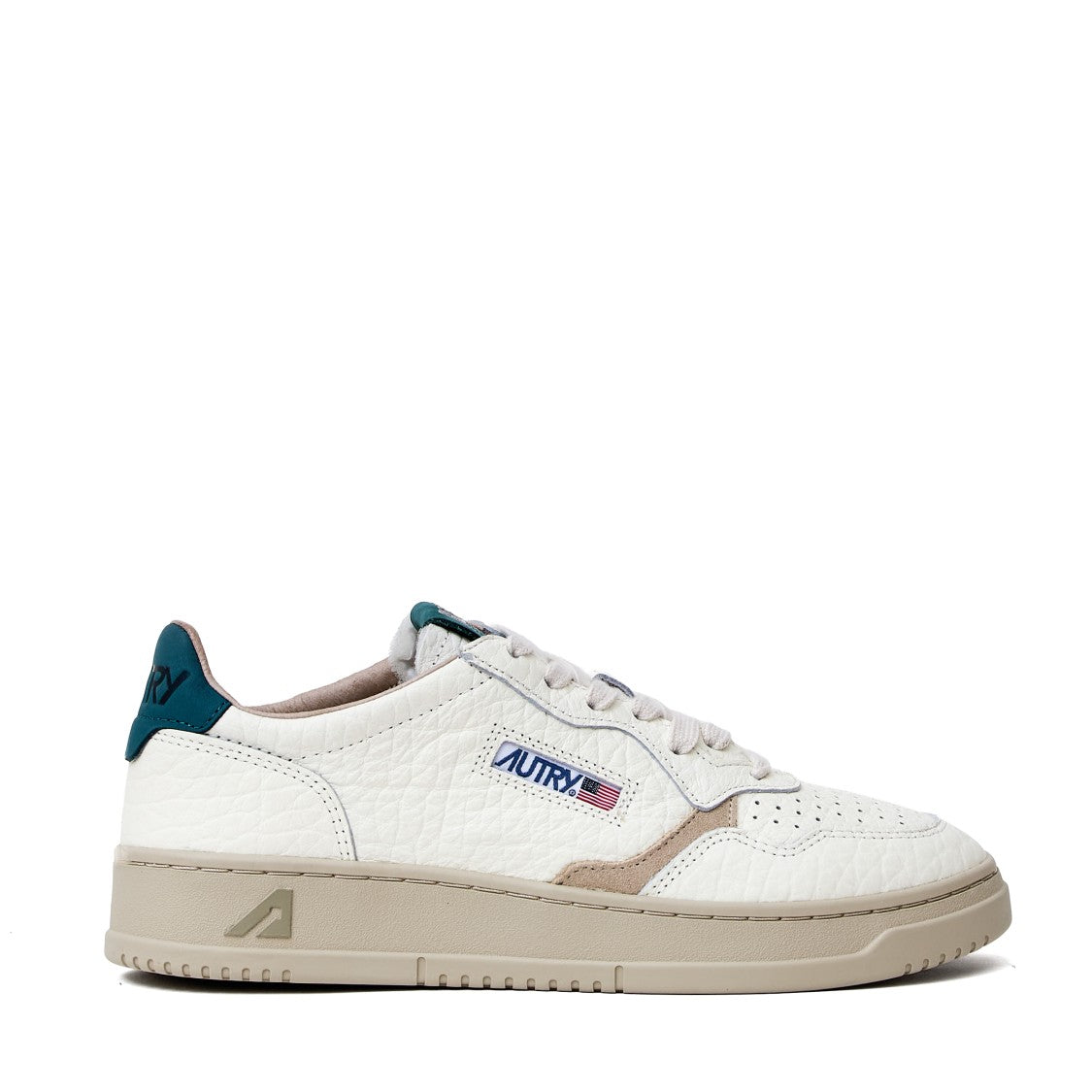 Autry Elephant Dark Sea Medalist Low Leather Sneakers