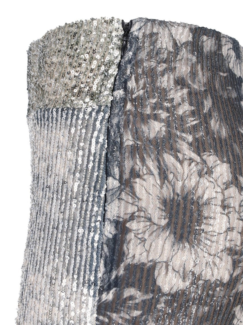 Maison Margiela Monochrome Patchwork Floral Sequin Trousers