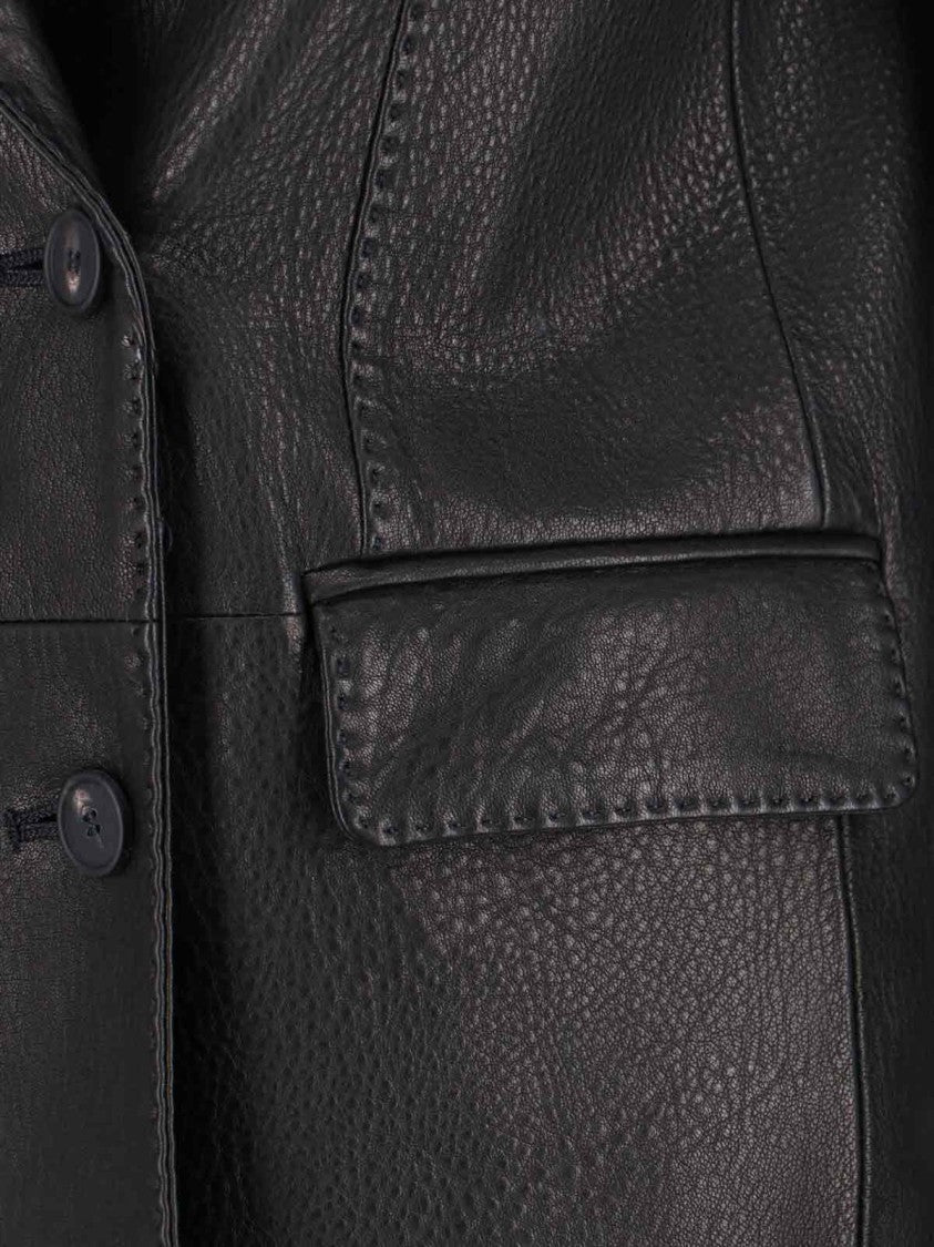 Tagliatore Tailored Black Jacket With Classic Collar And Minimalist Design