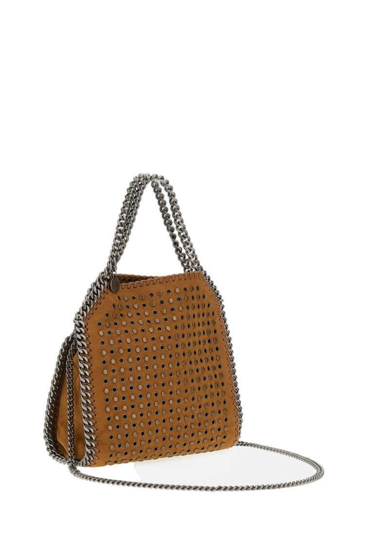 Stella Mccartney Brown Falabella Mini Studded Tote