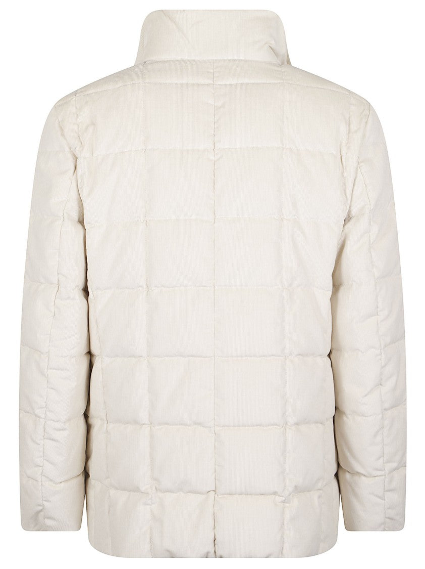 Fay Double Front Quilted Cotton Down Jacket