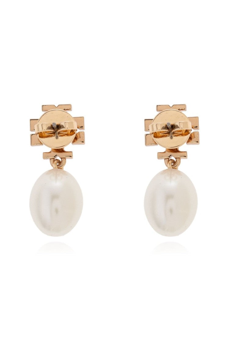 Tory Burch Kira Pave Pearl Drop Earrings
