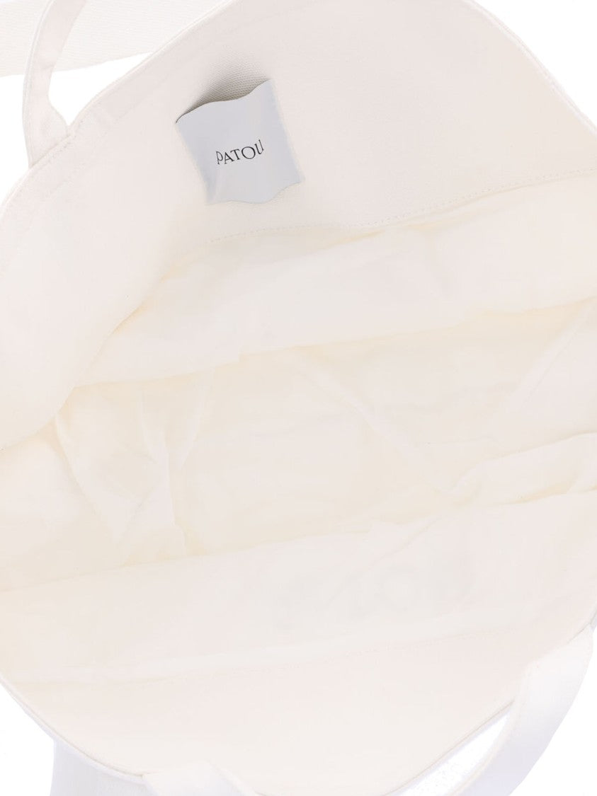 Patou "Tropicalia" Large Trapeze Tote Bag - White