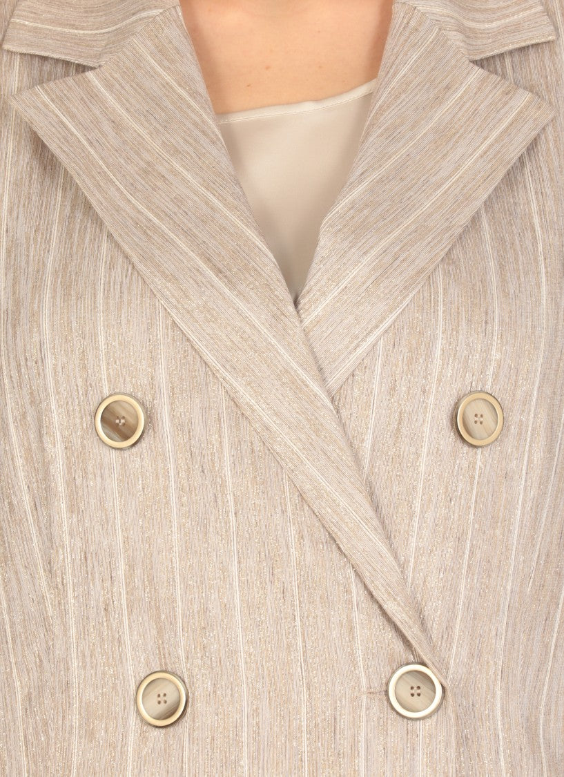 D. Exterior Gold Viscose Blend Blazer