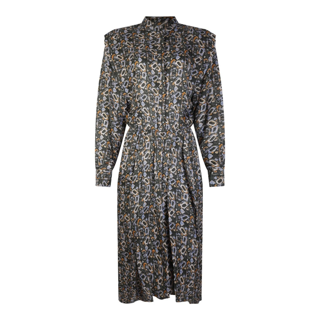 Isabel Marant Multicolor Floral Dress With High Neck And Cinched Waist