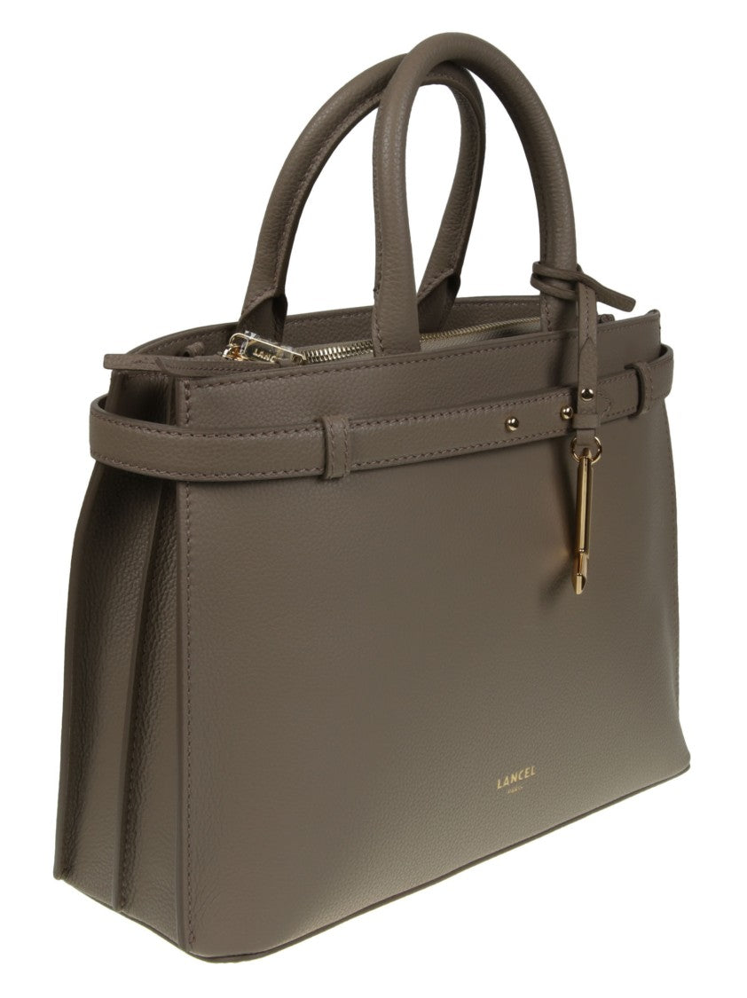 Lancel Faubour Medium Structured Leather Tote Bag