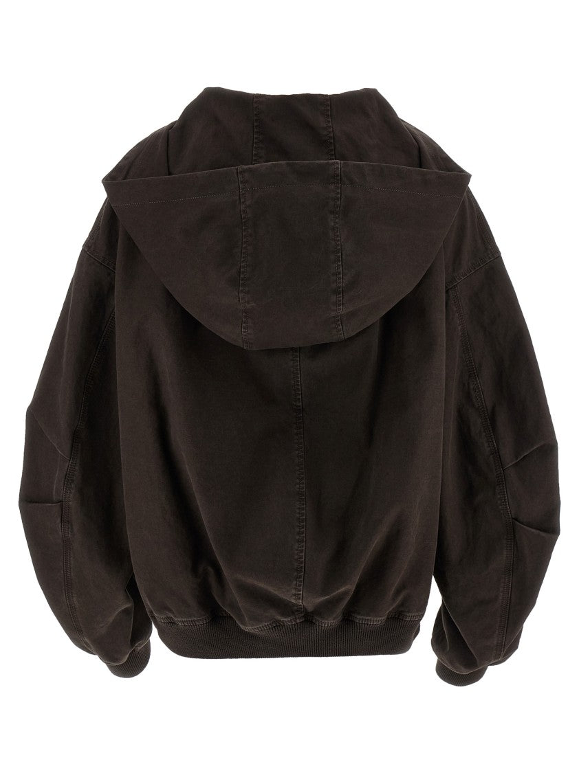 The Attico Hooded Cotton Bomber Jacket