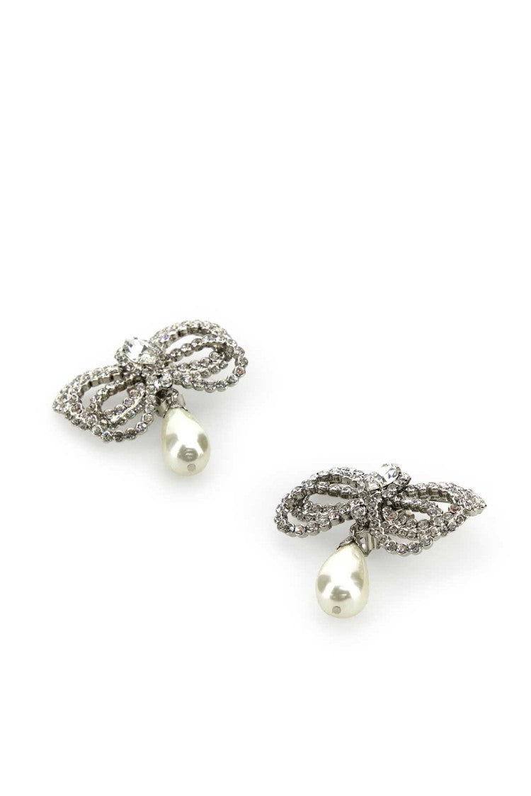 Alessandra Rich Embellished Metal Earrings