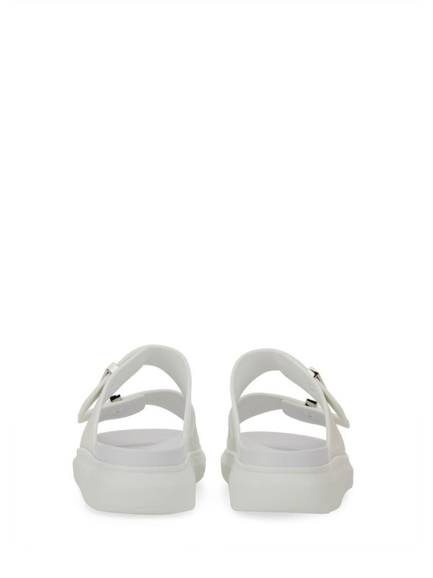 Alexander Mcqueen Matte Contoured Footbed Double Buckle Sandals